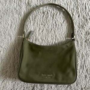 Forest Green Kate Spade Nylon Shoulder Bag